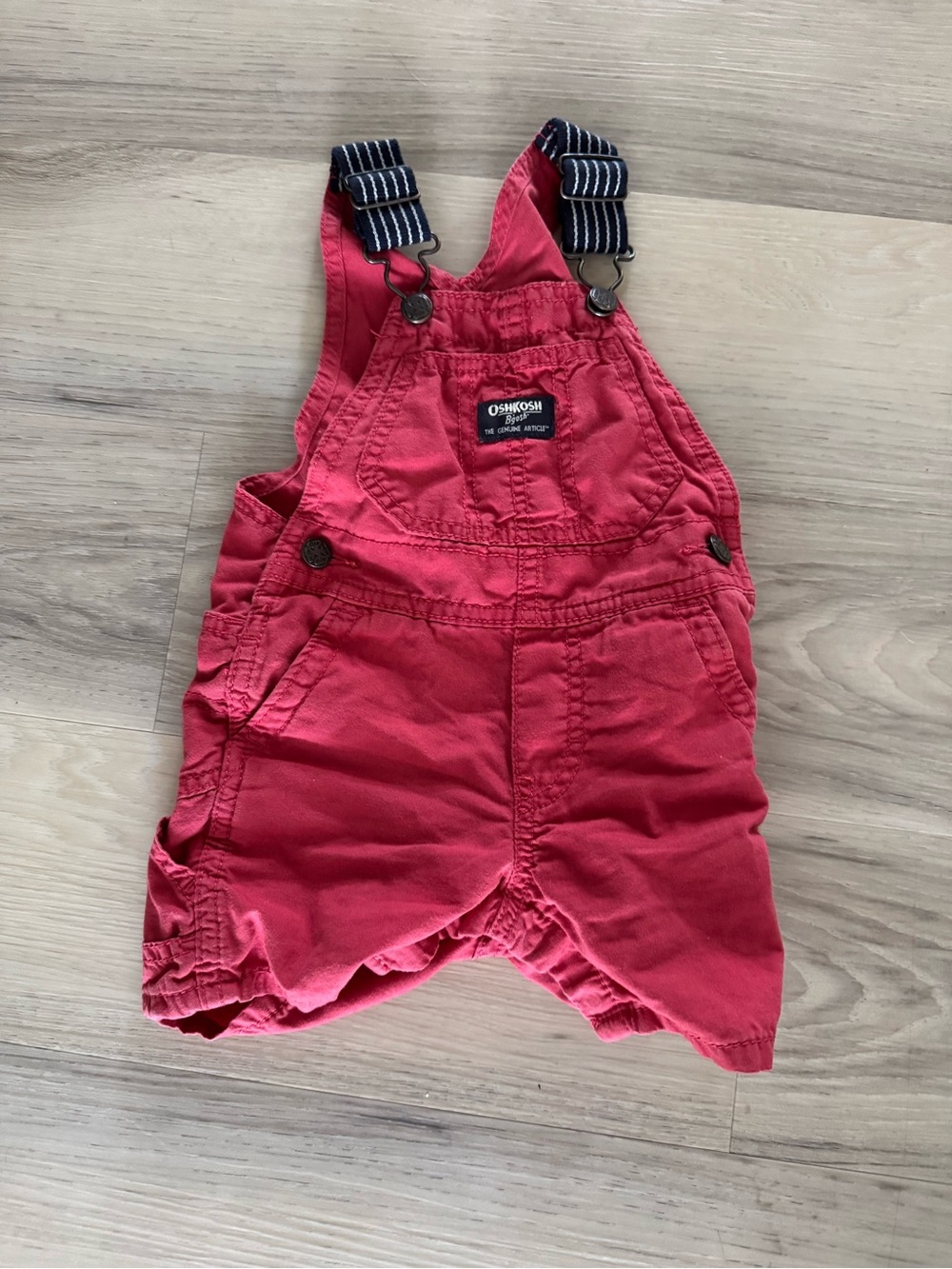 OshKosh B'gosh 12 month Red Short-Strap Baby Overalls